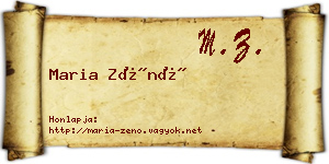 Maria Zénó névjegykártya